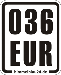Versicherungskennzeichen 2026 ab 42 Euro - Farbe Schwarz